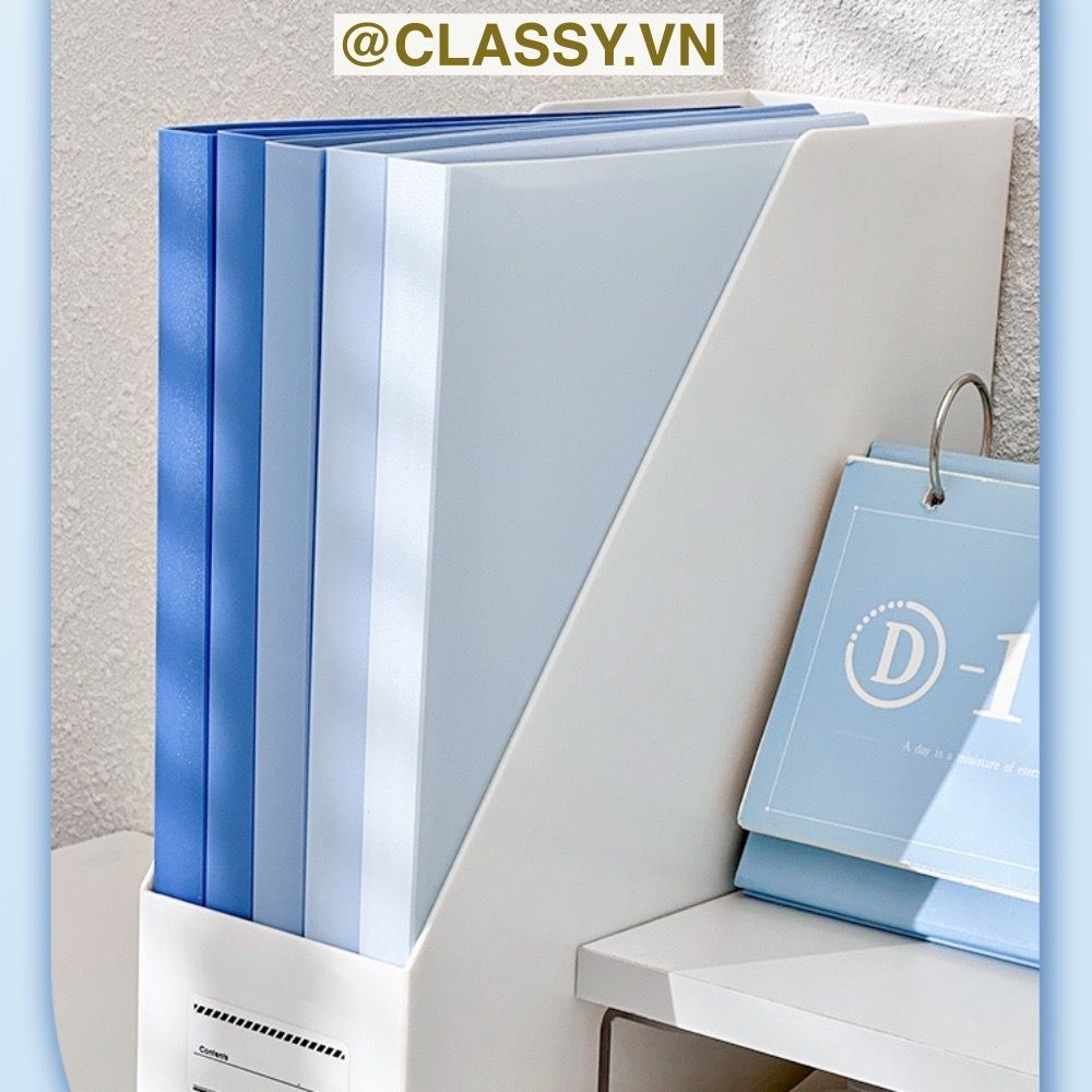 File lá A4 đựng tài liệu nhiều ngăn, Tệp đựng tài liệu 30 lá chất liệu PP cao cấp - bìa đựng giấy A4 Classy Basic PK1787