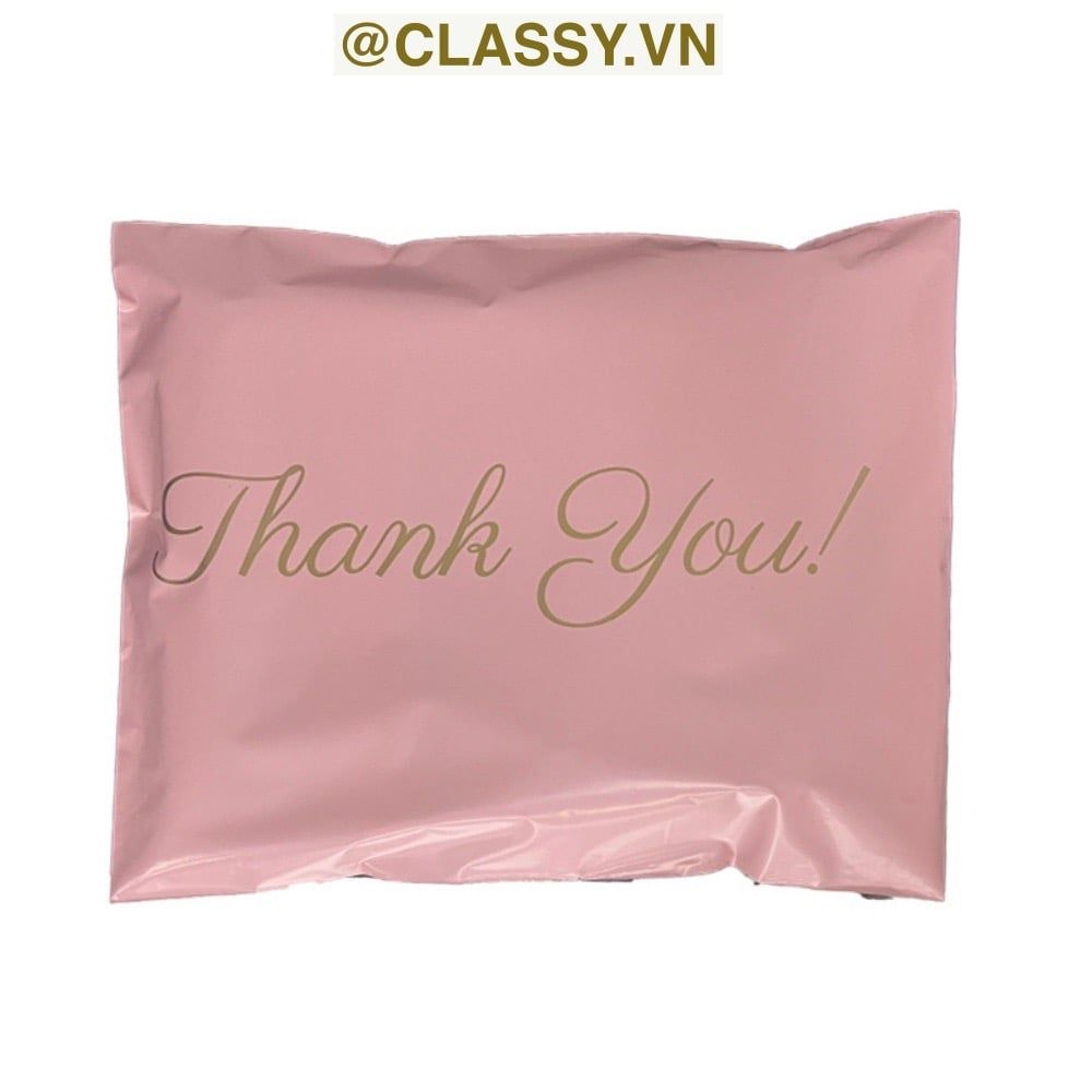 Classy Cuộn 100 Túi niêm phong dán miệng có quai xách đóng gói thư, đóng gói hàng vận chuyển bì nilon - bao ngoài bì thư bảo quản tài liệu T1866