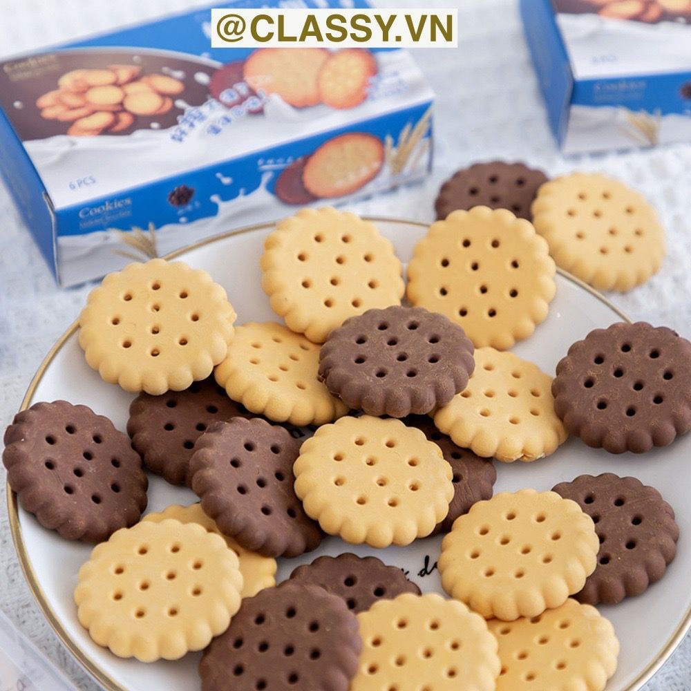 Gôm tẩy hình bánh quy đựng trong mô hình hộp bánh đáng yêu PK1146