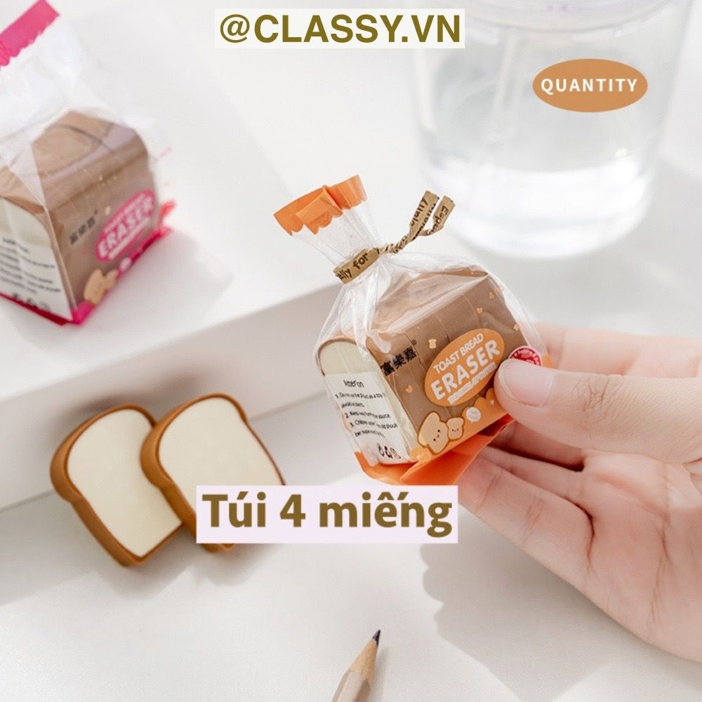 Gôm tẩy hình bánh mì sandwich giúp tẩy sạch vết bút chì, không gây rách giấy PK1204