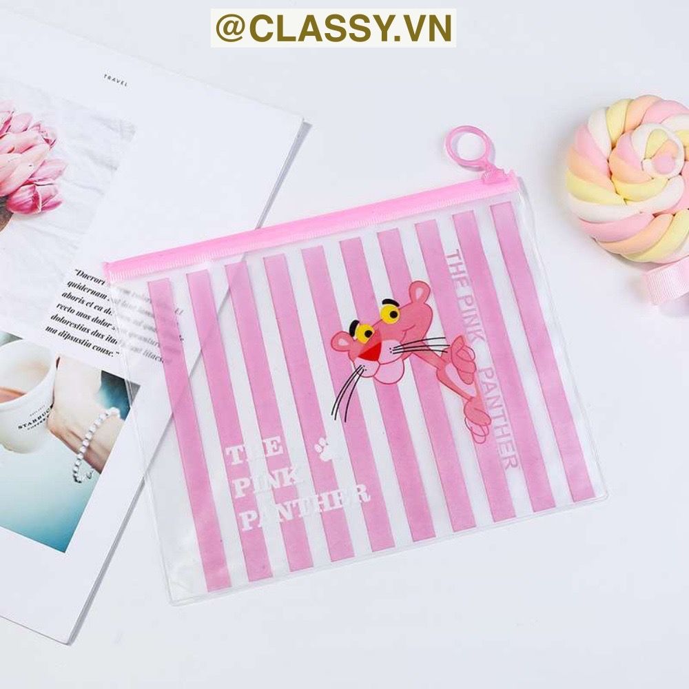 Túi Đựng Bút Chống Thấm Nước In Hình Kỳ Lân và Báo hồng Dễ Thương PK654