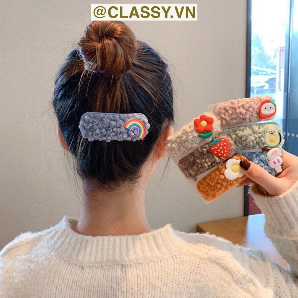 Classy Kẹp tóc mái bảng lớn nhiều màu phong cách hàn quốc PK1629