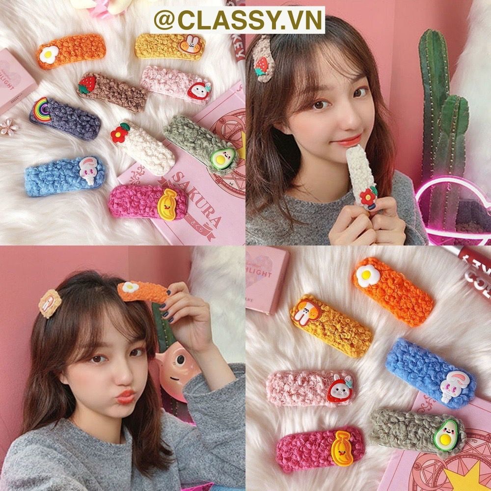 Classy Kẹp tóc mái bảng lớn nhiều màu phong cách hàn quốc PK1629