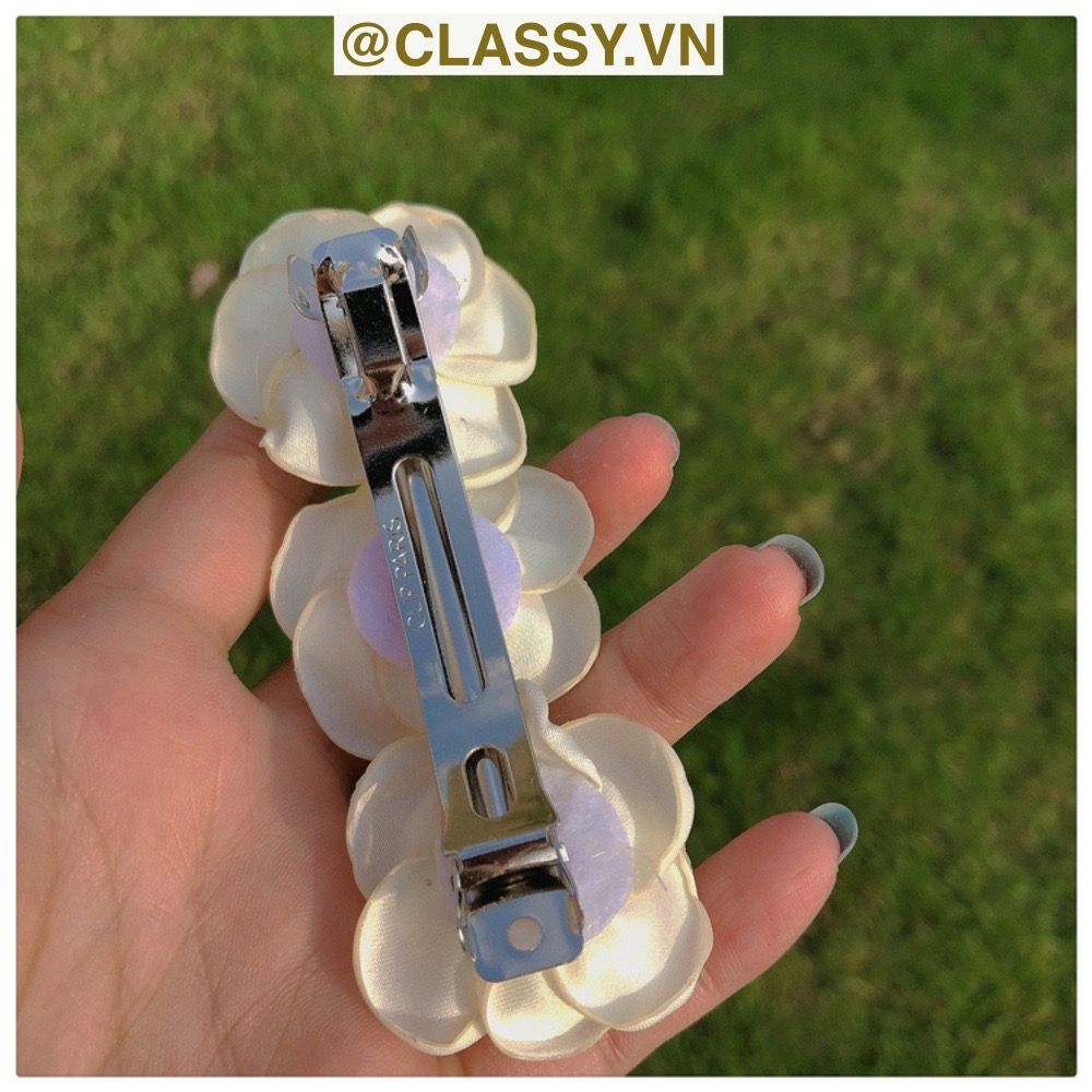 Classy Kẹp tóc mái đính hoa bảng lớn nhiều màu phong cách hàn quốc PK1630
