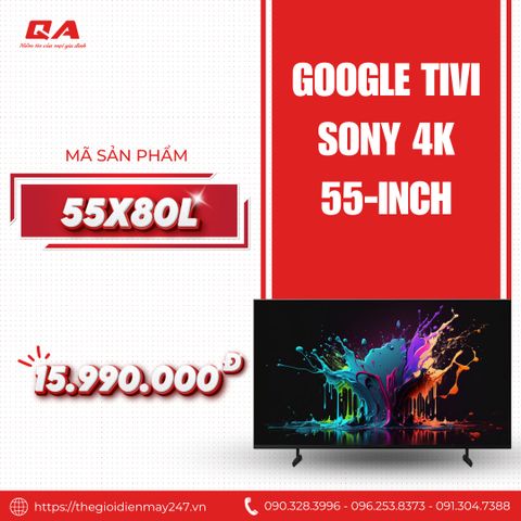 Google Tivi Sony 4K 55 inch 55X80L (KD-55X80L)