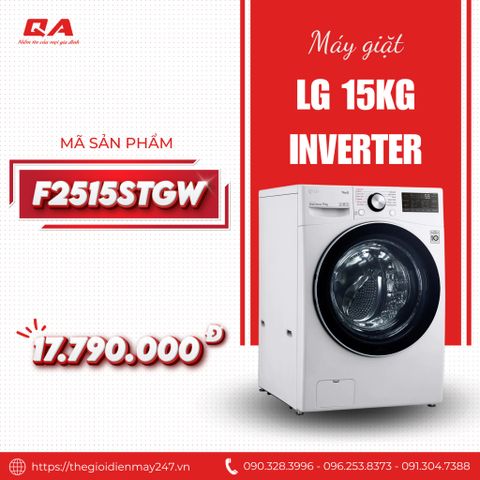 Máy giặt LG AI DD 15 Kg F2515STGW