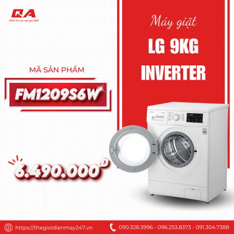 Máy giặt LG Inverter 9kg FM1209S6W