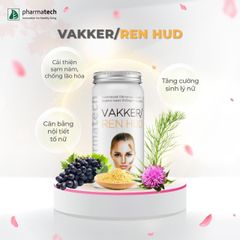 Viên nang làm đẹp da, cân bằng nội tiết tố và cải thiện sinh lý nữ Pharmatech Vakker/Ren Hud - Hộp 20 viên