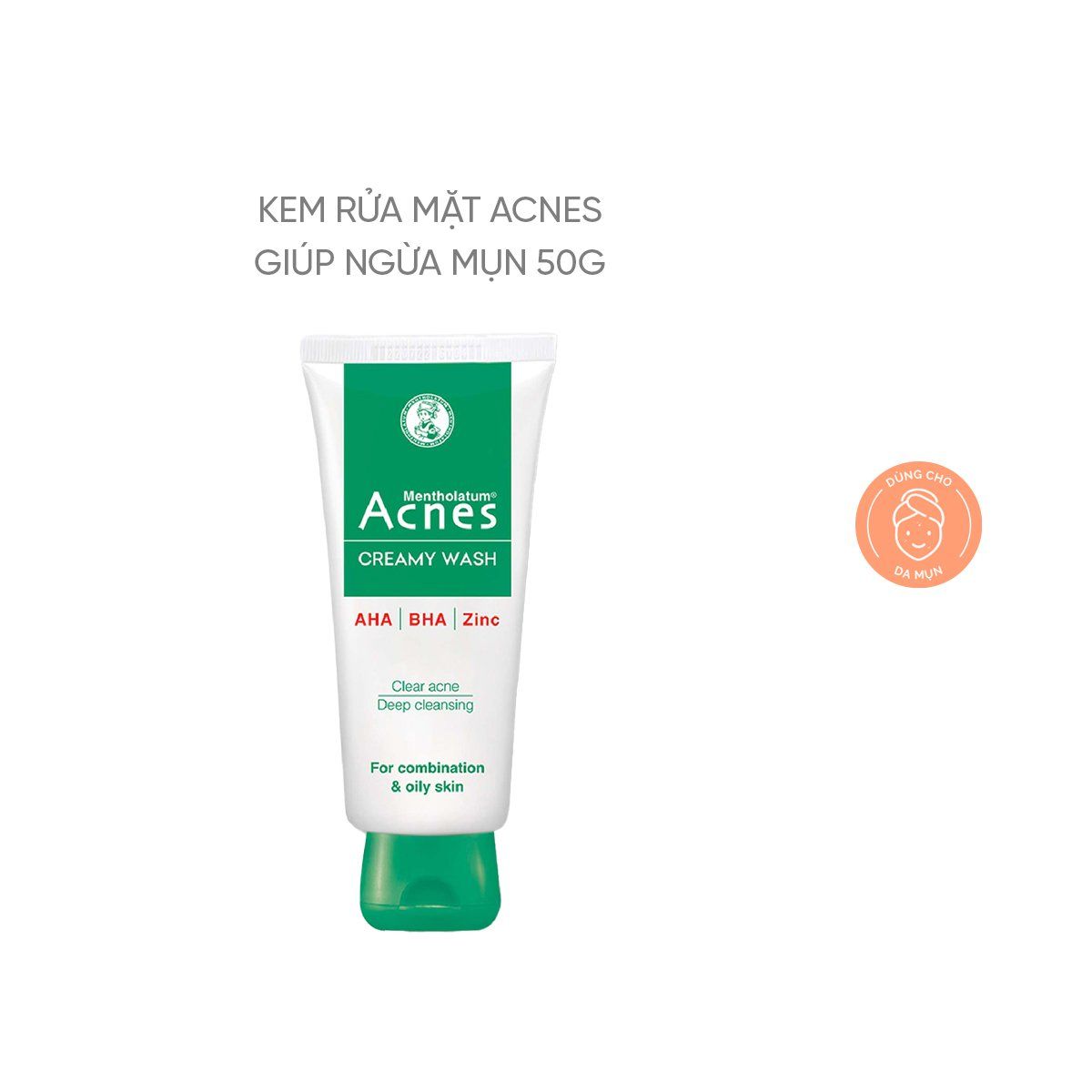  Kem Rửa Mặt ACNES Giúp Ngừa Mụn 50g - Sản Phẩm Chính Hãng Tại Zitore 