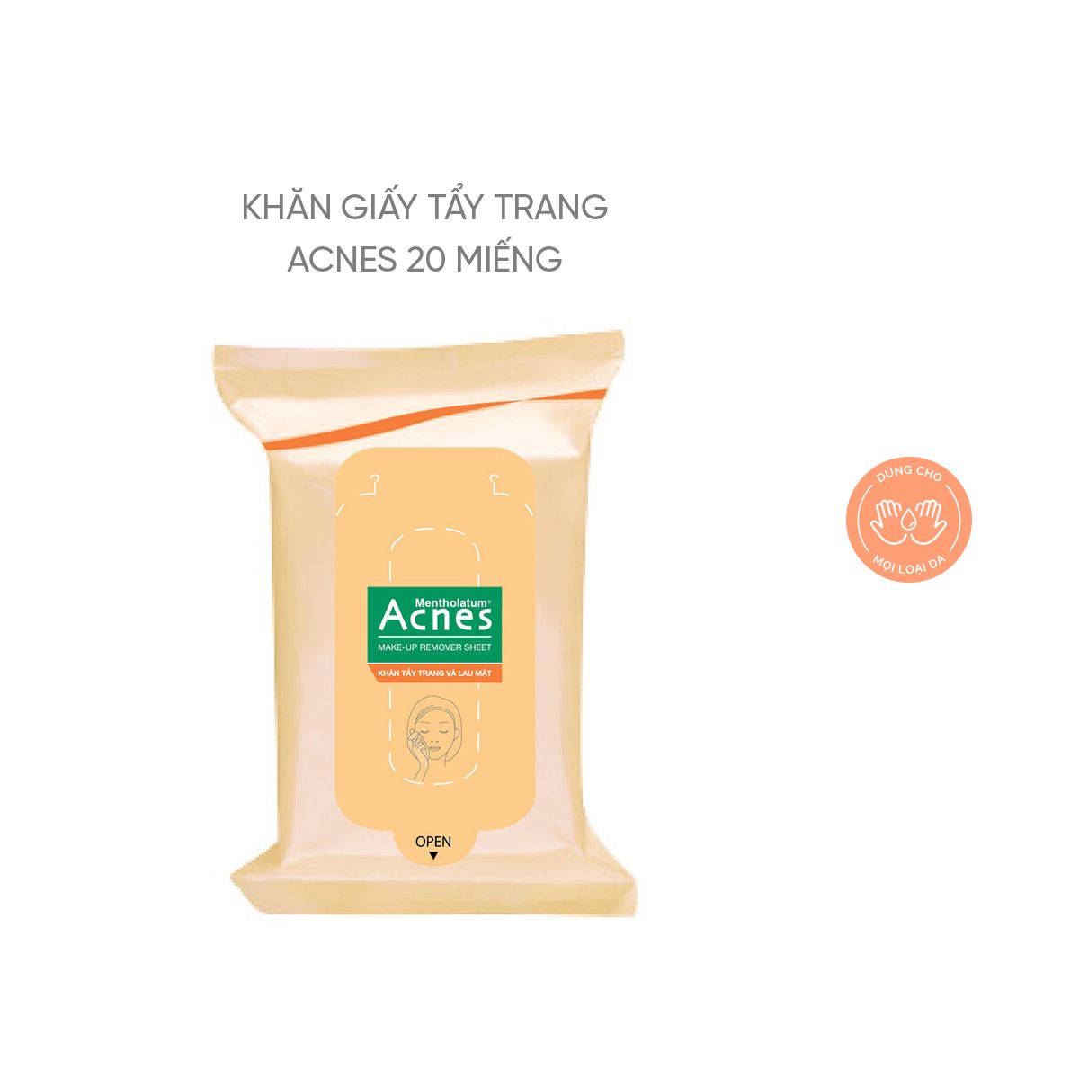  Khăn Giấy Tẩy Trang ACNES 20 Miếng - Sản Phẩm Chính Hãng Tại Zitore 