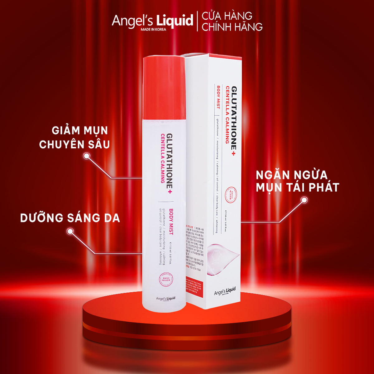  Xịt Giảm Mụn Lưng ANGEL'S LIQUID Dưỡng Sáng Cơ Thể 150ml - Sản phẩm chính hãng tại Zitore 