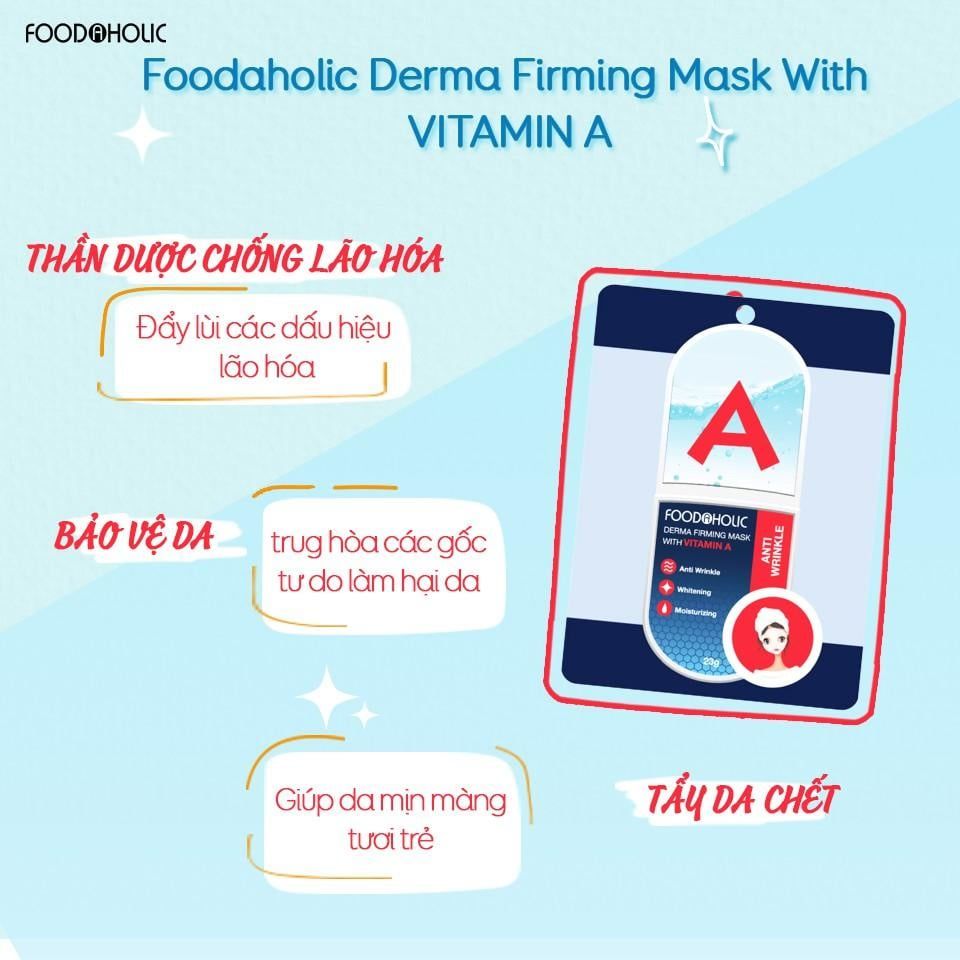  Mặt Nạ FOODAHOLIC Vitamin A Sáng Da, Ngừa Lão Hóa 23g - Sản Phẩm Chính Hãng Tại Zitore 