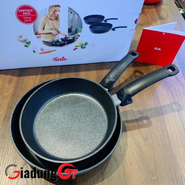 Set 2 Chảo Fissler Adamant Comfort 24cm + 28cm làm từ vật liệu nhôm đúc cao cấp