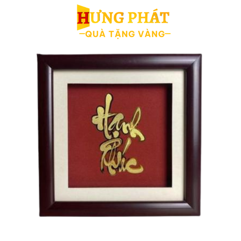 Tranh Chữ Hạnh Phúc Dát Vàng 24K