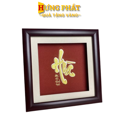 Tranh Chữ Hòa Dát Vàng 24K