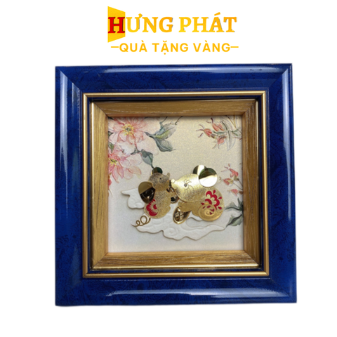 Tranh Mẹ Con Chuột Dát Vàng