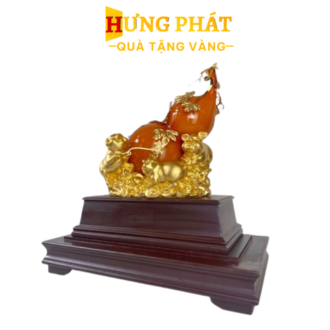 Tượng Heo Hồ Lô Dát Vàng 24K