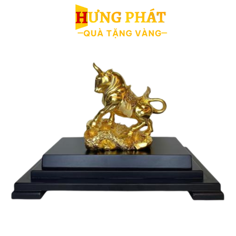 Tượng Trâu Dát Vàng 24K