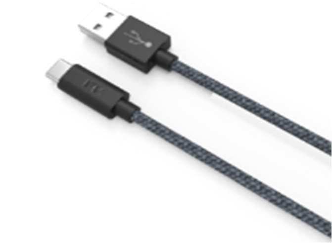 Cáp bọc dù FeelTEK USB-C to USB-A 120 cm