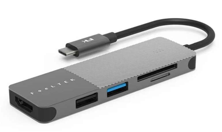 Hub USB-C FeelTEK chia 5-in-1 4K@30Hz SD/MicroSD