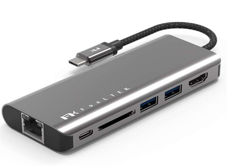 Hub USB-C FeelTEK chia 6-in-1 PD 100W 4K@30Hz