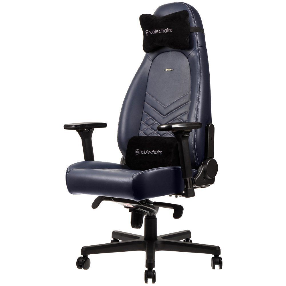  Ghế noblechairs ICON – REAL LEATHER – MIDNIGHT BLUE / GRAPHITE 