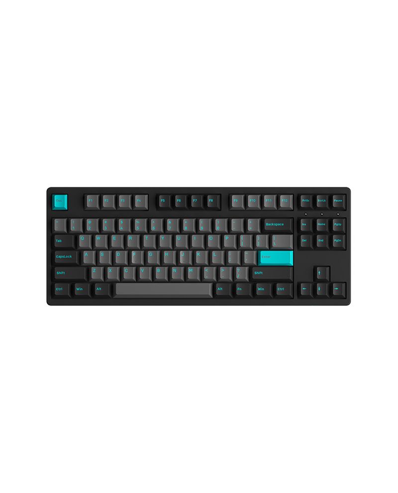  Bàn phím cơ AKKO 3087 Plus Black & Cyan (Foam tiêu âm / AKKO CS switch) 