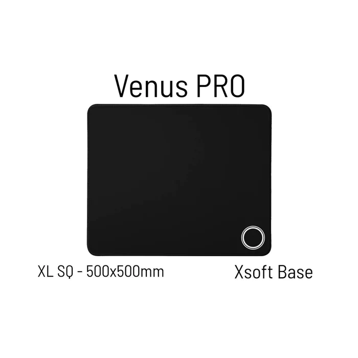 Bàn di chuột đế PORON LGG Venus PRO Xsoft XL Square - Đen