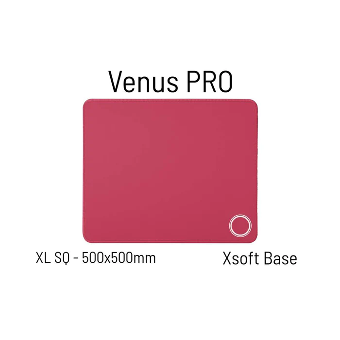 Bàn di chuột đế PORON LGG Venus PRO Xsoft XL Square Đỏ