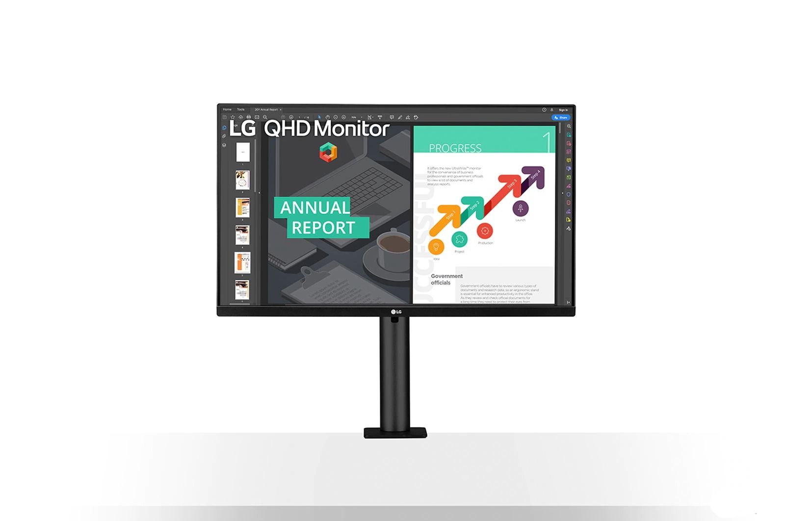  Màn hình LG 27QN880-B QHD 27'' IPS sRGB over 99% HDR USB Type-C™ Ergo stand 
