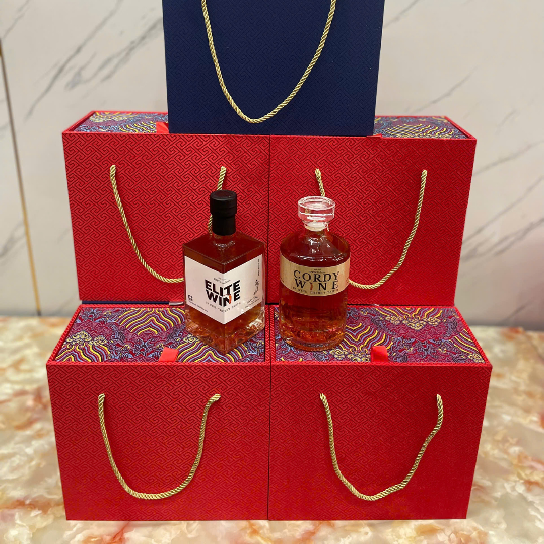 HỘP Âm Dương (COMBO rượu Elite wine 500ml + cordy wine 500ml)