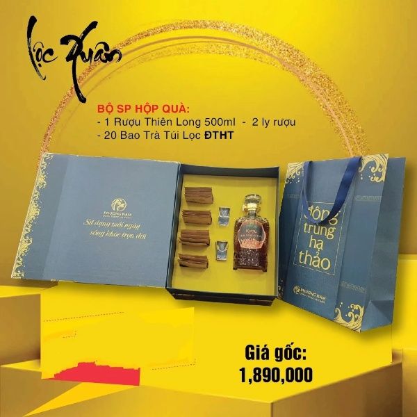 Hộp quà tặng sức khỏe Đông Trùng Hạ Thảo Phương Nam - Giftset 2