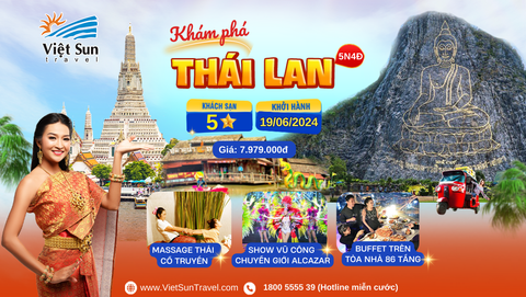 Tour Thái Lan 5N4Đ  (KH: 19/06/2024 )
