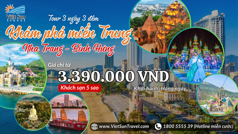 Tour Nha Trang - Bình Hưng 3N3Đ <br> (KH: Hàng ngày)