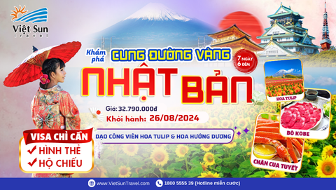 Tour Nhật Bản 7N6Đ (KH: 26/08/2024)