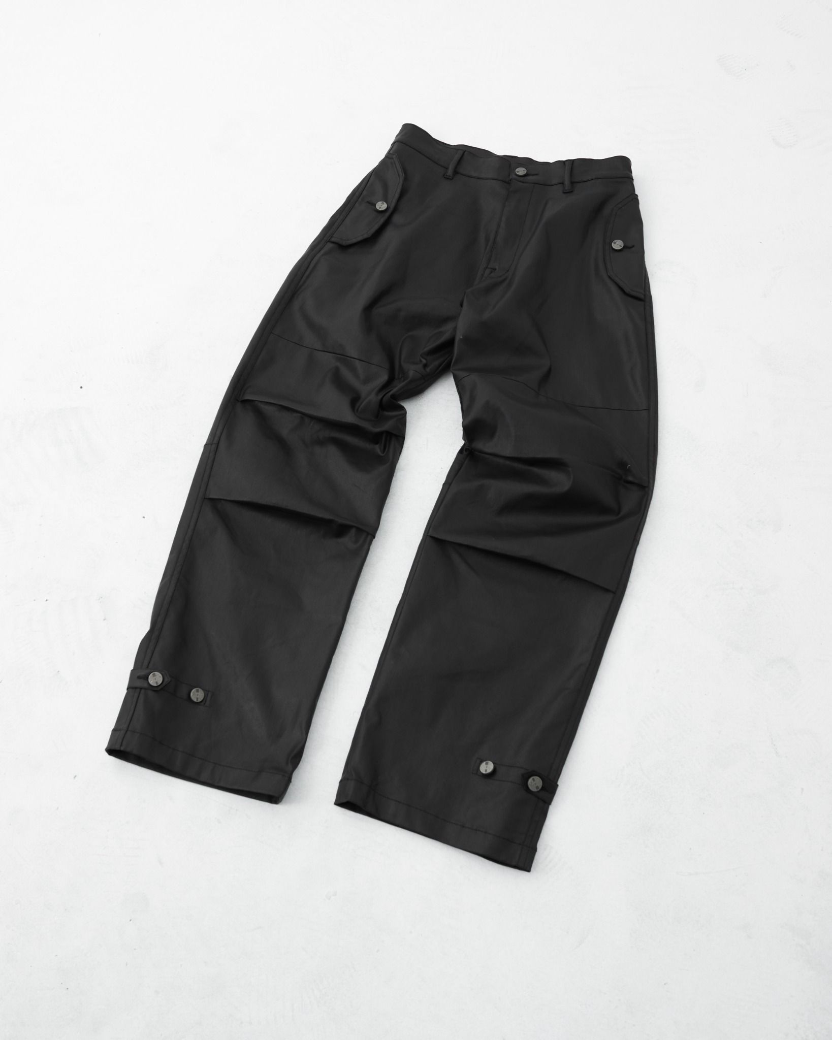  23'BG pants 02 / Khaki machine waxed 