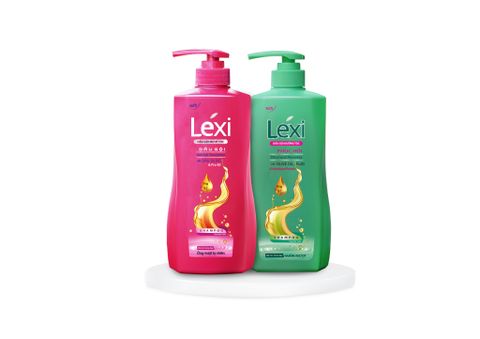 Combo Dầu Gội Lexi 630g Hồng +  Lexi 630g Xanh