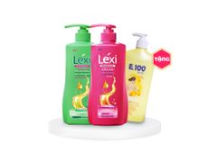 Combo  Dầu Gội Lexi 630G Hồng + Xanh Tặng Kèm 1 Sữa Tắm E100