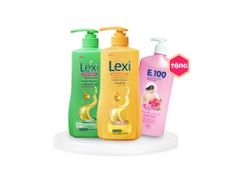 2 Chai Dầu Gội Lexi 630G Vàng + Xanh Tặng Kèm 1 Sữa Tắm E100 520ml