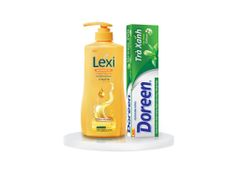 Dầu Gội Lexi 630G  Kèm Kem Đánh Răng Trà Xanh 180G