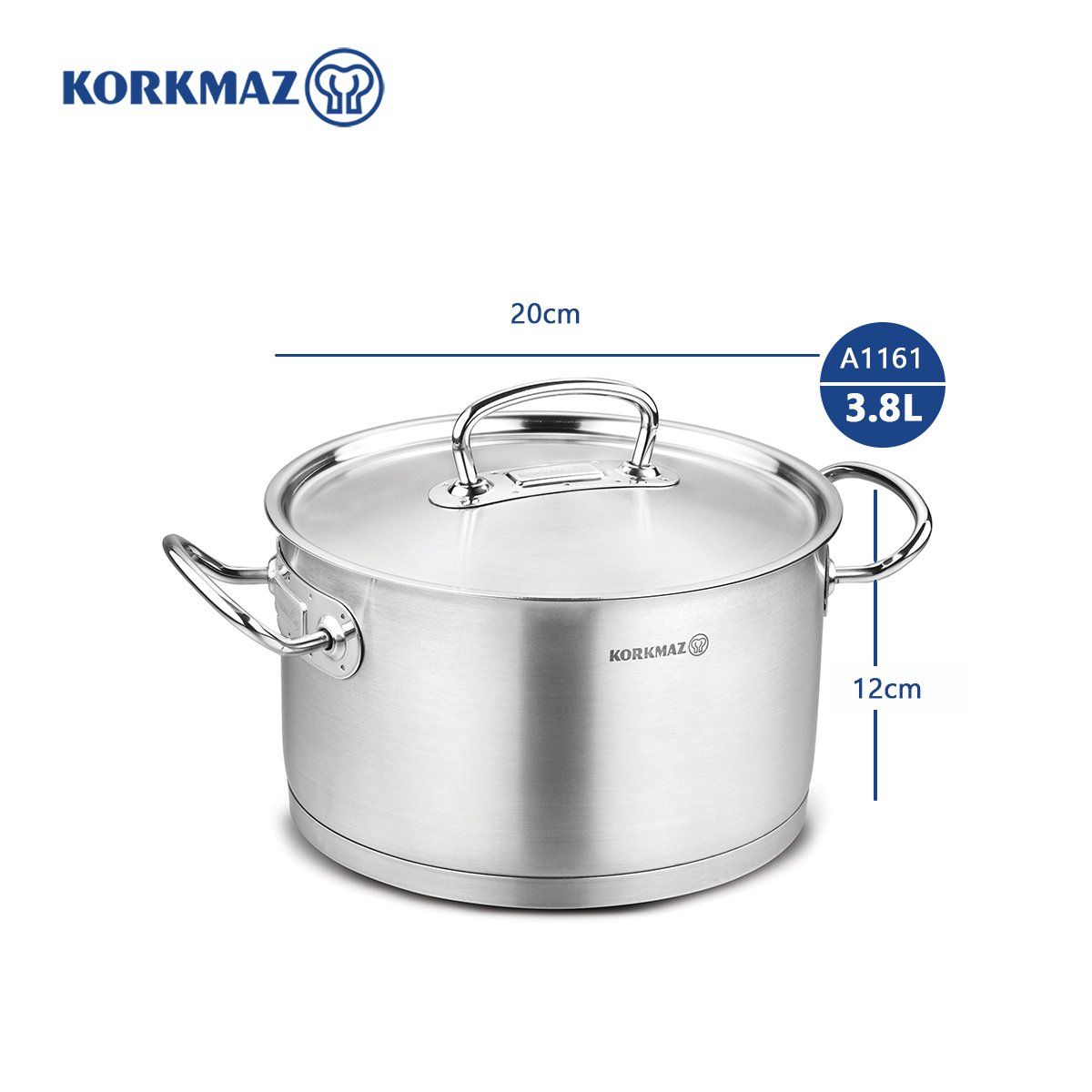 Nồi inox cao cấp Korkmaz Proline 3.8 lít - A1161