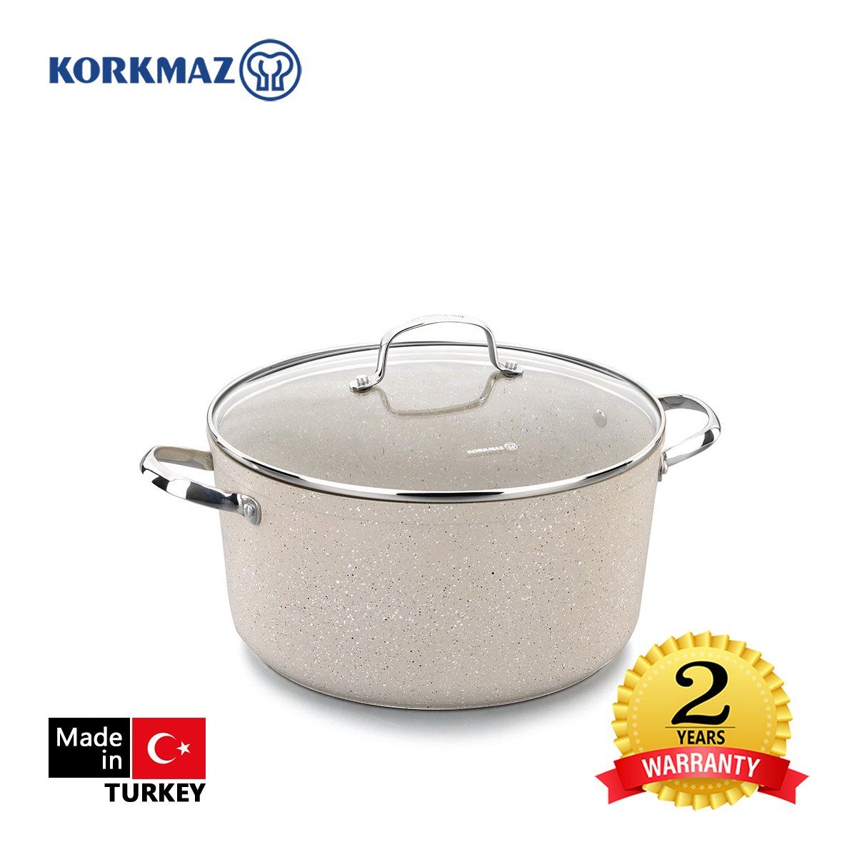 Nồi chống dính Korkmaz Granita 5 lít - 24x12,5 cm - KONNA1261