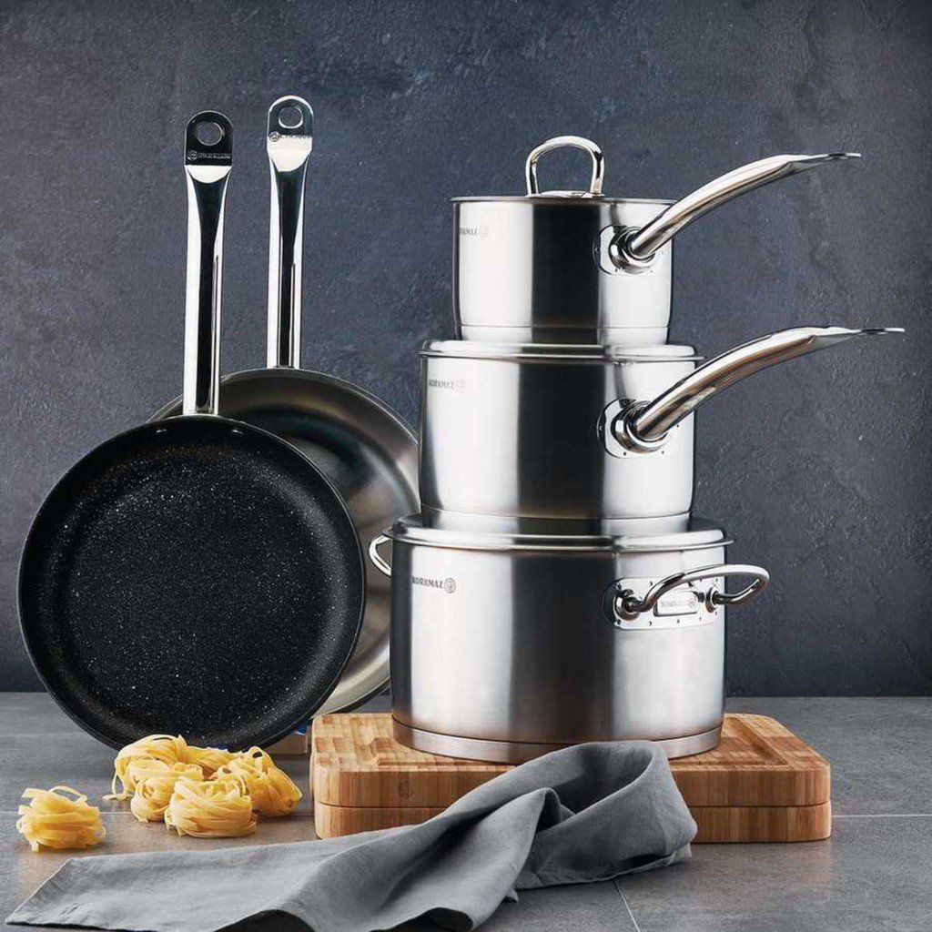 Quánh inox cao cấp Korkmaz Proline 2 lít có nắp - A1157
