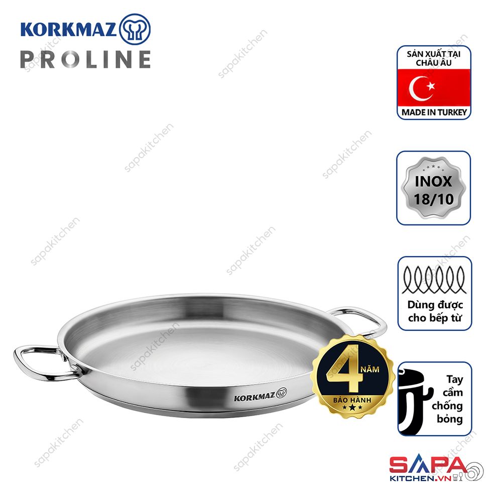 Chảo omelette inox cao cấp Korkmaz Proline 24 cm - A1185