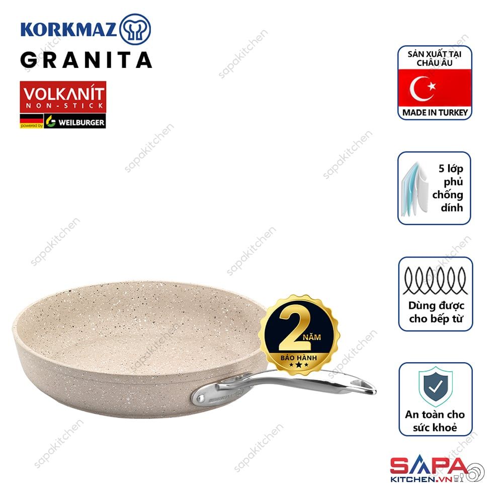 Chảo chống dính Korkmaz Granita 26 cm - 2.5 lít - KONCA1265