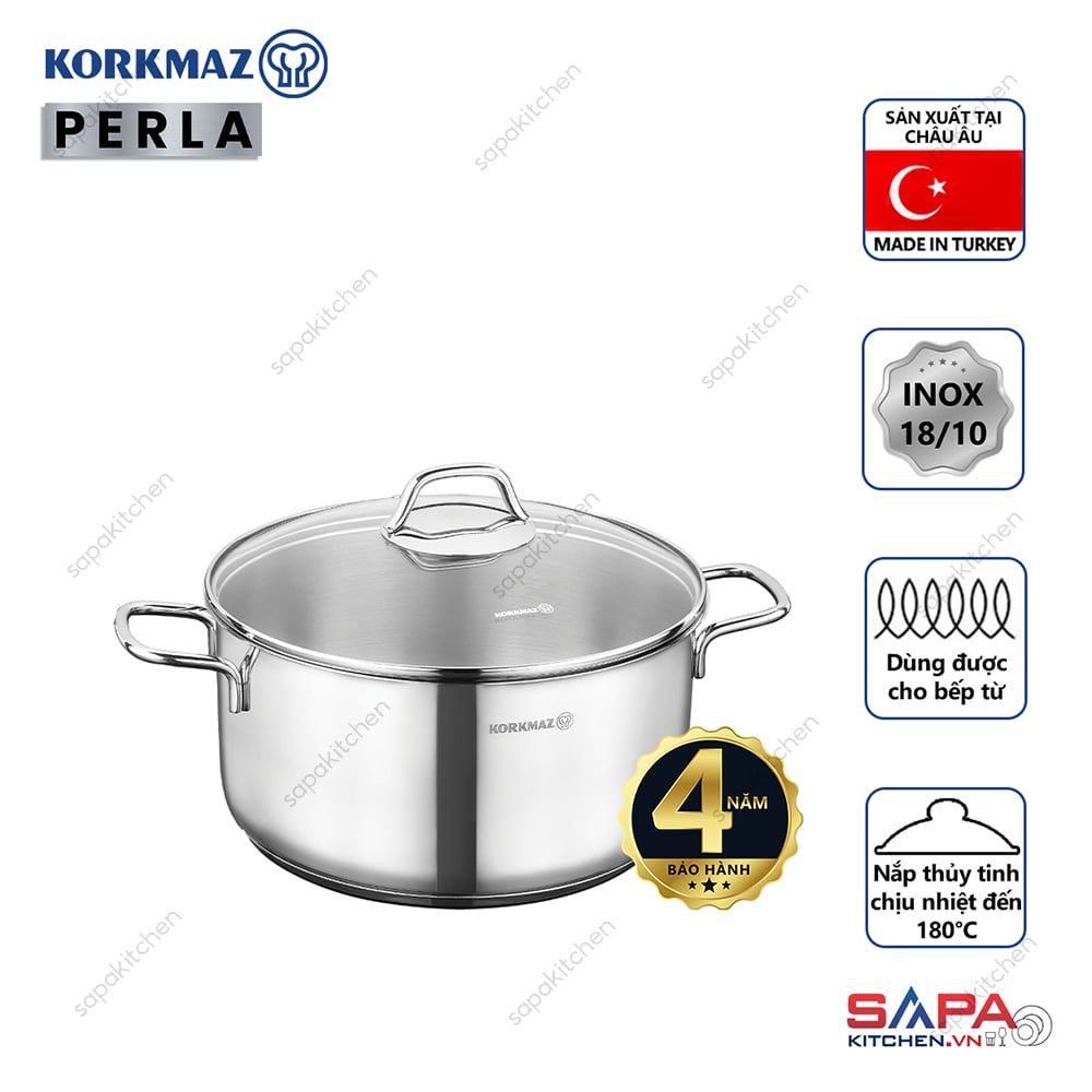 Nồi inox cao cấp Korkmaz Perla 1.8 lít - A1653