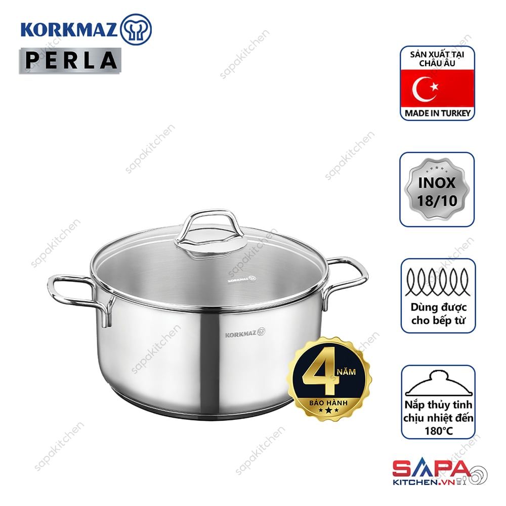 Nồi inox cao cấp Korkmaz Perla 2.3 lít - A1654
