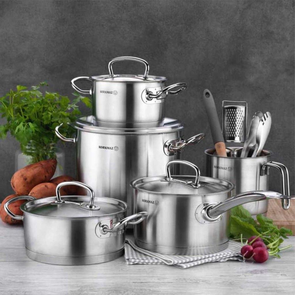 Chảo inox cao cấp 2 quai Korkmax Proline 24cm - A1192