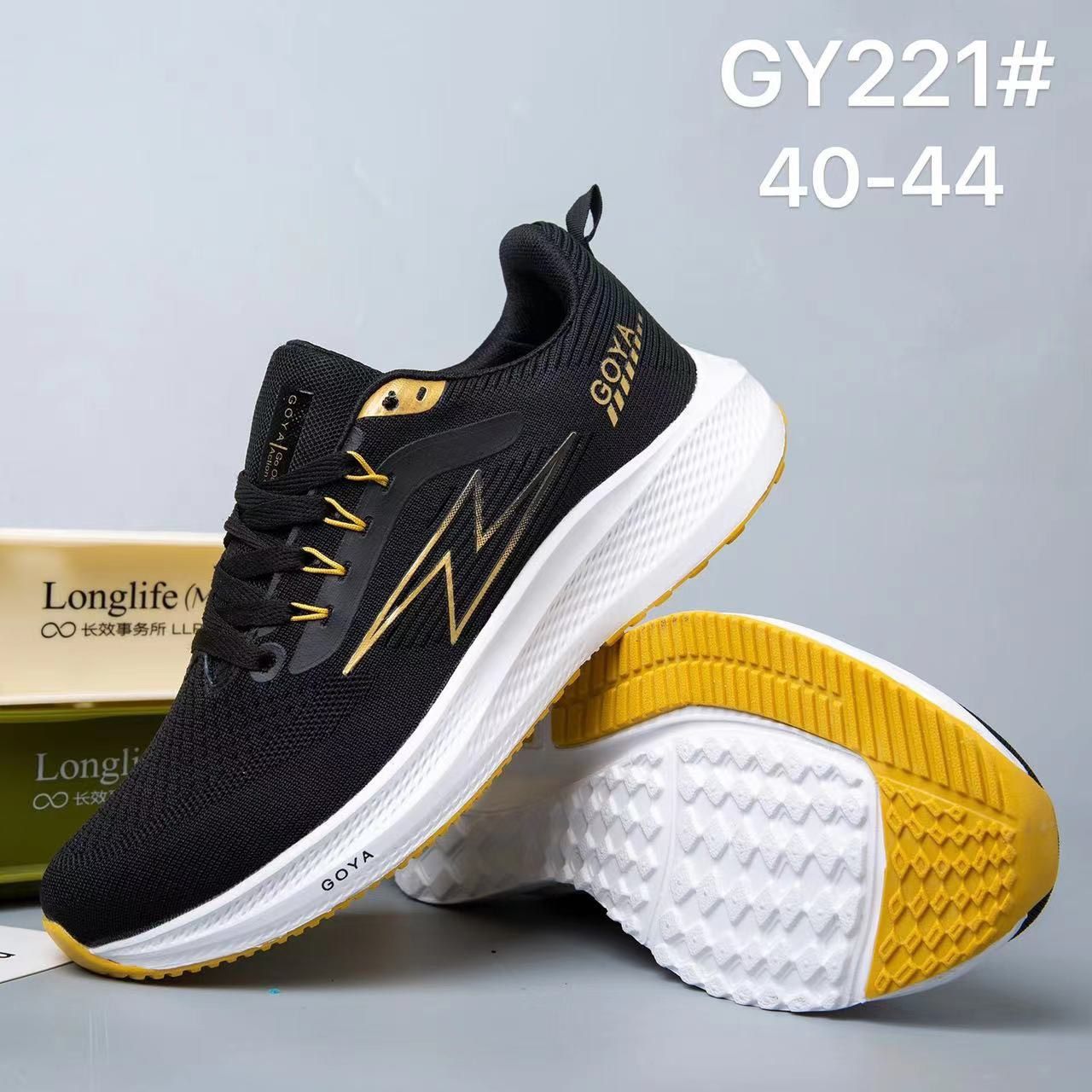  [HOT] Giày Thể Thao Sneaker chính hãng Goya GY221 Đen Vàng 