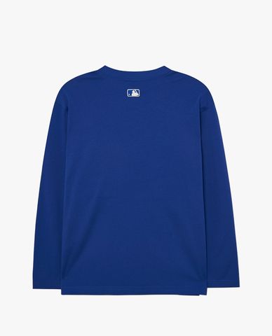 MLB - Áo thun unisex cổ tròn tay dài in logo thời trang